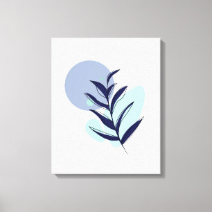 Lienzo Flor boho azul