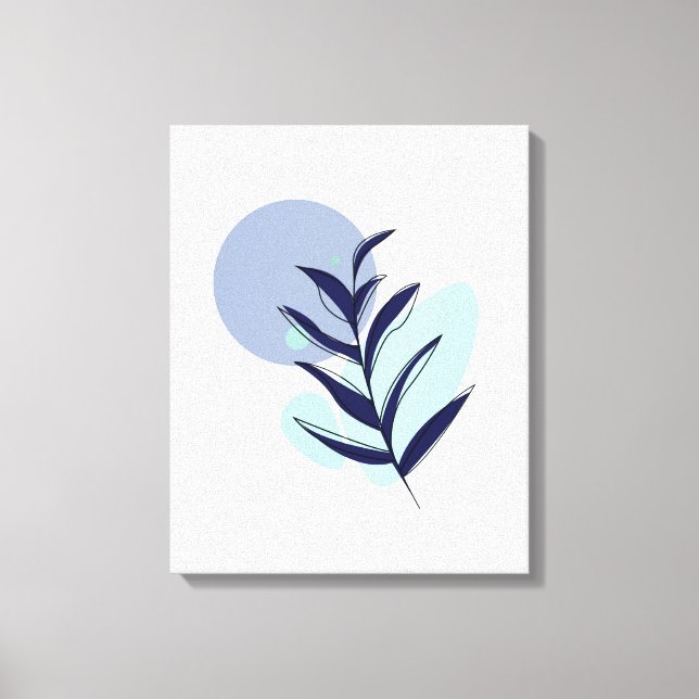Lienzo Flor boho azul (Anverso)