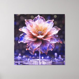 Lienzo Flor Brillante Con Pétalos Vibrantes