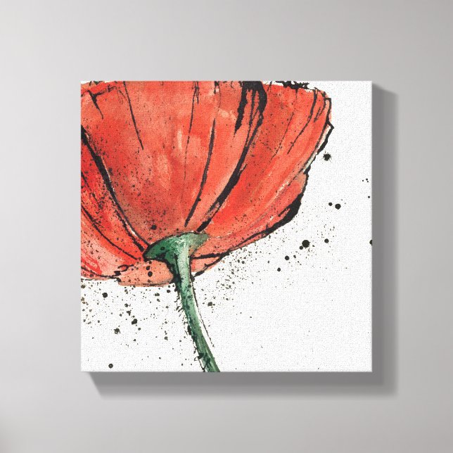 Lienzo Flor cerrada en fondo blanco (Anverso)