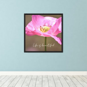 Lienzo Flor de amapola islandesa rosa (fotografía mía)