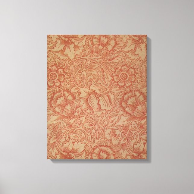 Lienzo Flor de amapola rosa William Morris (Anverso)