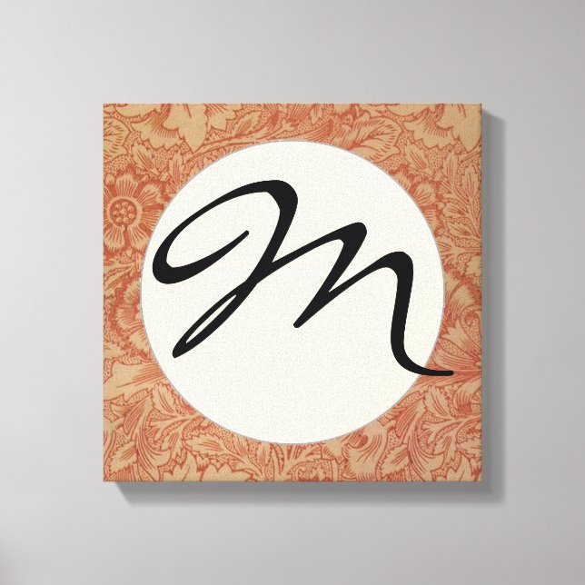 Lienzo Flor de amapola rosa William Morris (Anverso)