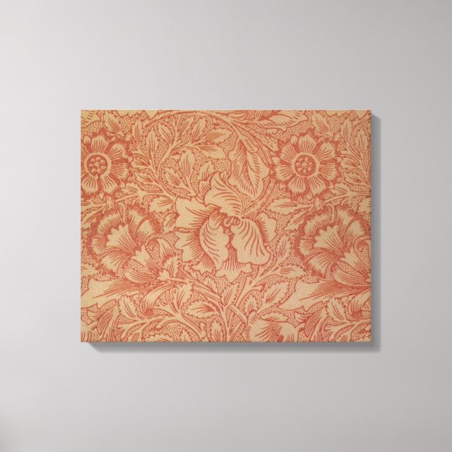 Lienzo Flor de amapola rosa William Morris (Anverso)
