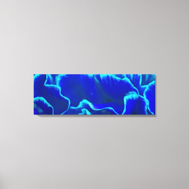 Lienzo Flor de canal azul y Verde azulada vibrante (Anverso)