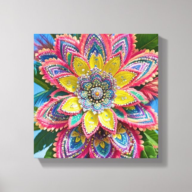 Lienzo Flor de carnaval  (Anverso)