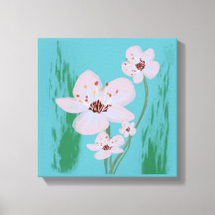 Lienzo flor de cerezo caprichoso