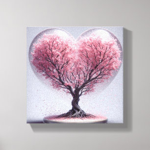 Lienzo Flor de cerezo de amor japonés
