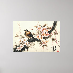 Lienzo Flor de cerezo de paisaje