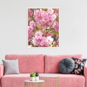 Lienzo Flor de cerezo rosa en flor