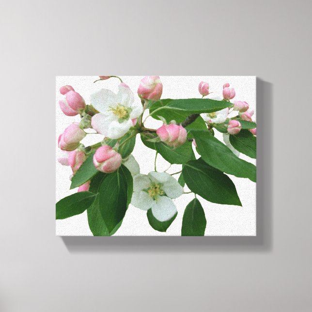 Lienzo flor de cerezo rosa floral hermoso moderno (Anverso)