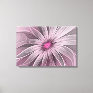Lienzo Flor de fantasía Abstracto Plum Floral Fractal Art