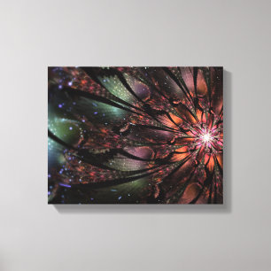 Lienzo Flor de fantasía fractal suave y delicada