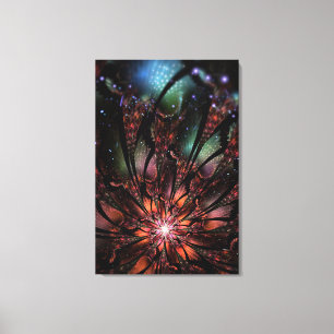 Lienzo Flor de fantasía fractal suave y delicada