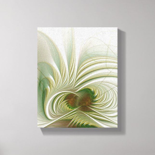 Lienzo Flor de fantasía fractal suave y delicada (Anverso)