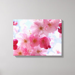 Lienzo Flor de floración primaveral rosa