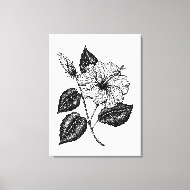Lienzo Flor de Hibisco II (Anverso)