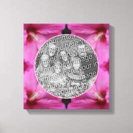 Lienzo Flor de Hibisco Rosa Cree su Propia Foto