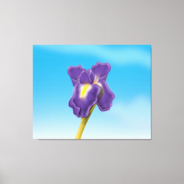 Lienzo Flor de Iris (Anverso)