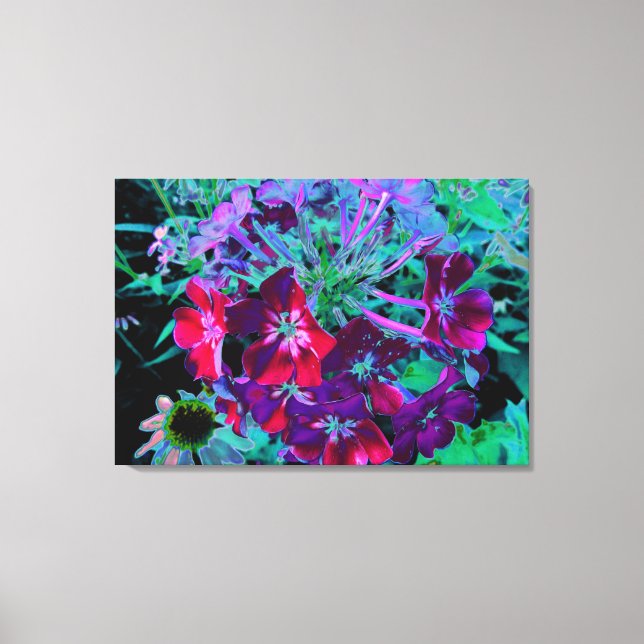 Lienzo Flor de jardín rosada, púrpura y rosada (Anverso)