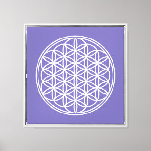 Lienzo FLOR DE LA VIDA - Contorno del símbolo de Geometrí