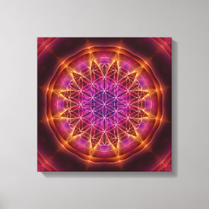 Lienzo "flor de la vida", "geometría sagrada", mandala,