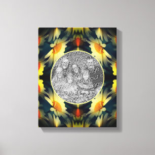 Lienzo Flor de margarita amarilla abstracta crea tu propi