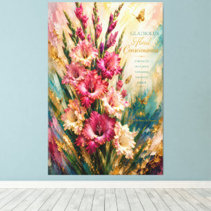 Lienzo Flor de nacimiento de agosto Gladiolus Conciencia