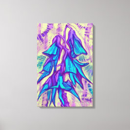 Lienzo Flor de pájaro australiana, turquesa floral tropic