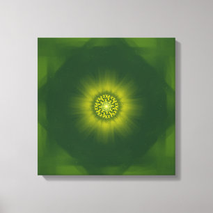 Lienzo Flor de Polvo de Oro – Fractal Botánico