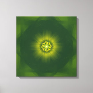 Lienzo Flor de Polvo de Oro – Fractal Botánico