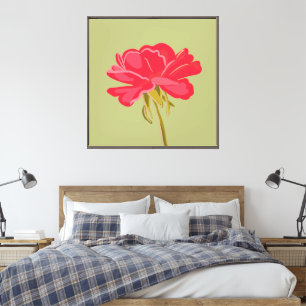 Lienzo Flor de Rosa Moderna Pared Floral
