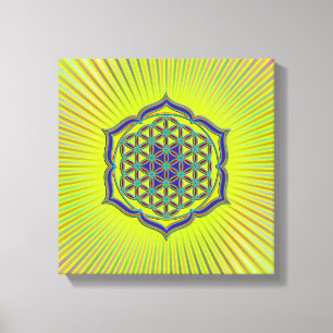 Lienzo Flor de vida / Blume des Lebens - Lotus Contour