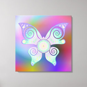 Lienzo Flor de vida / Blume des Lebens - mariposa