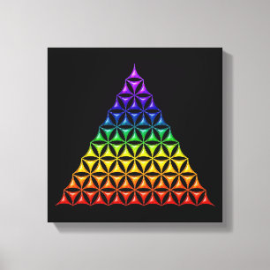 Lienzo Flor de vida / Blume des Lebens - piramide chakra