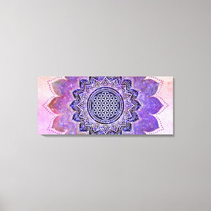 Lienzo Flor De Vida - Espacio De Galaxia De Estilo Vintag