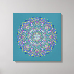 Lienzo Flor De Vida - Mandala Estilo India 1