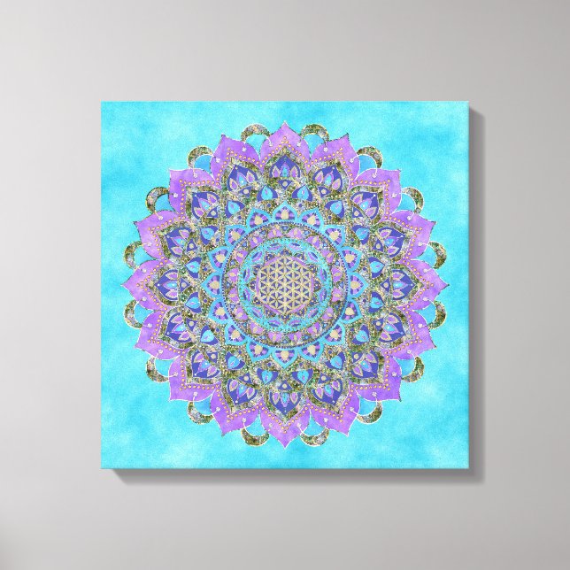 Lienzo Flor De Vida - Mandala Estilo India 2 (Anverso)