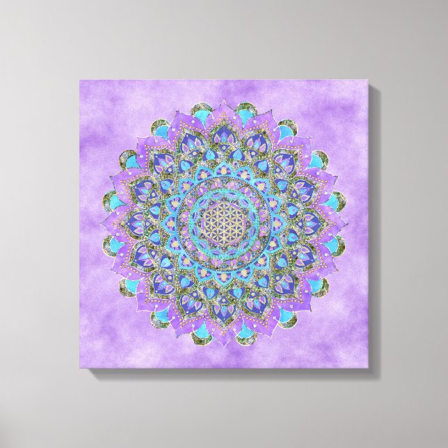 Lienzo Flor De Vida - Mandala Estilo India 2 (Anverso)