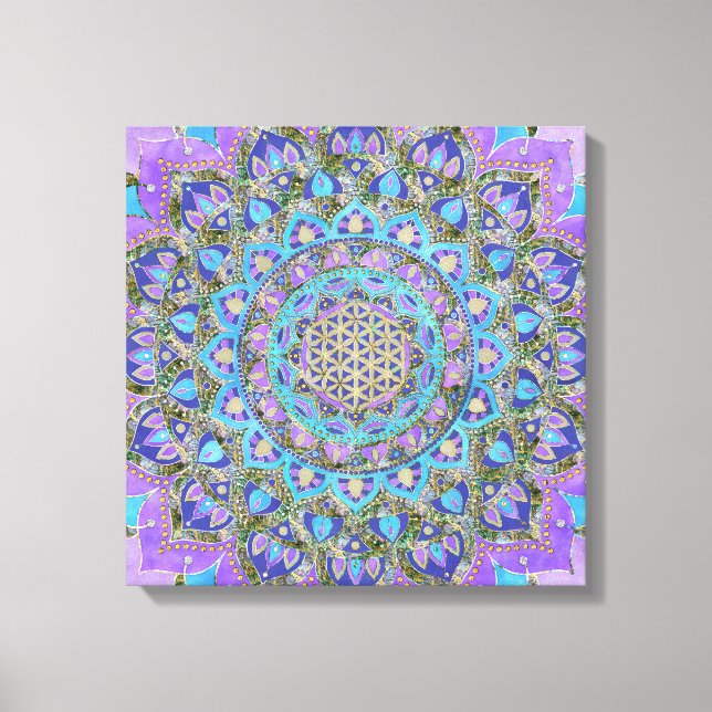 Lienzo Flor De Vida - Mandala Estilo India 2 (Anverso)