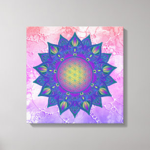 Lienzo Flor de vida - Mandala india 3