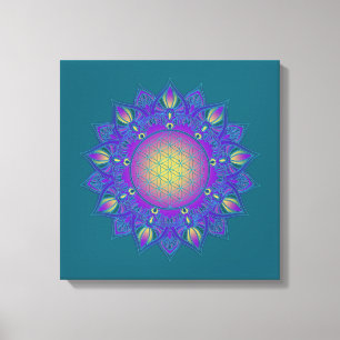 Lienzo Flor de vida - Mandala india 3
