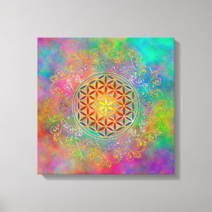 Lienzo Flor De Vida - Ornamentos Vintage Mandala 1