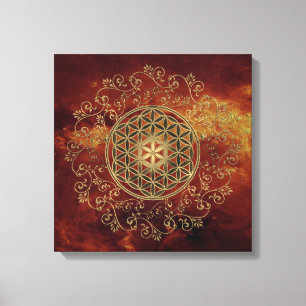 Lienzo Flor De Vida - Ornamentos Vintage Mandala 2