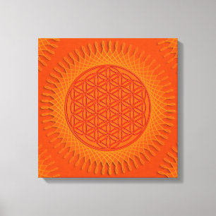 Lienzo Flor de vida - sol - patrón ininterrumpido 1