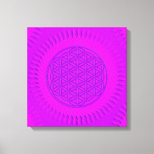 Lienzo Flor de vida - sol - patrón ininterrumpido 3
