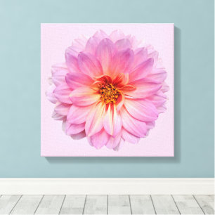 Lienzo Flor de Zinnia Rosa
