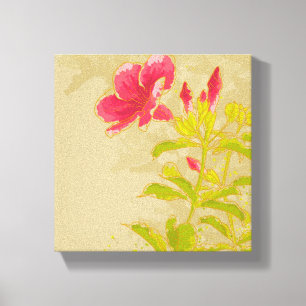 Lienzo Flor del Allamanda en fondo entonado