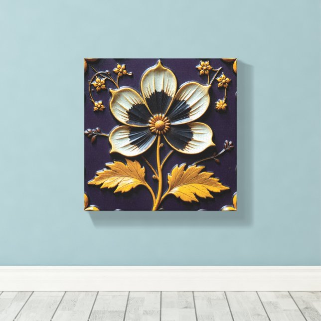 Lienzo Flor desafiante busca el sol (Insitu (piso de madera))