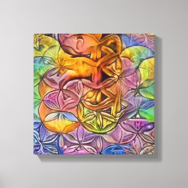 Lienzo Flor exótica de vida (Anverso)